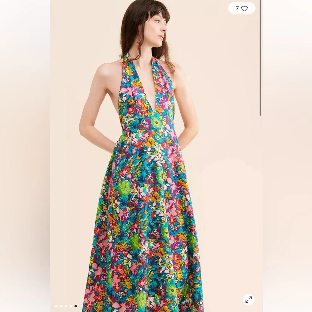 Free People Multicolor Floral Halter Saffron Maxi Dress - Picture 2 of 4